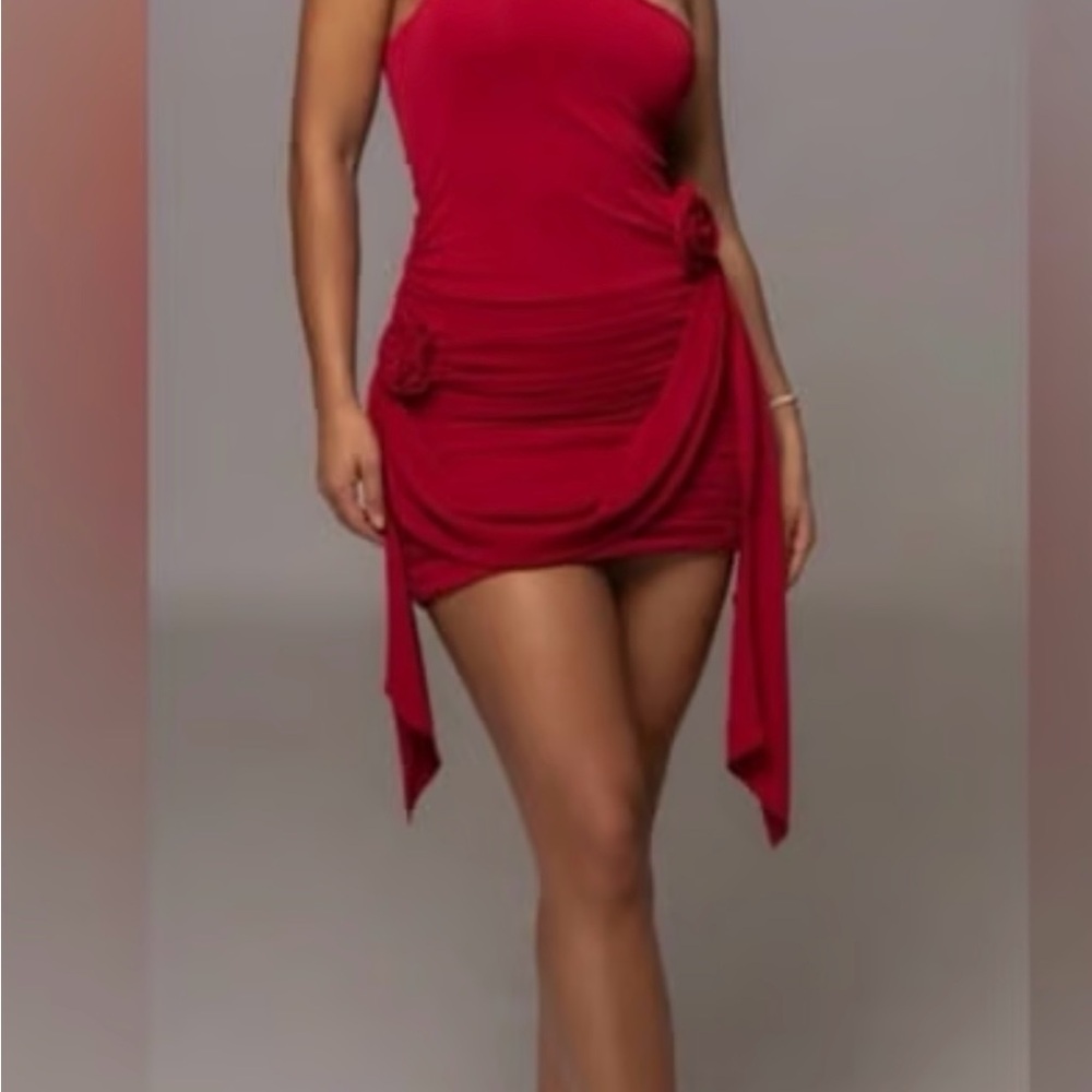 JLUXLABEL Red Mini Dress